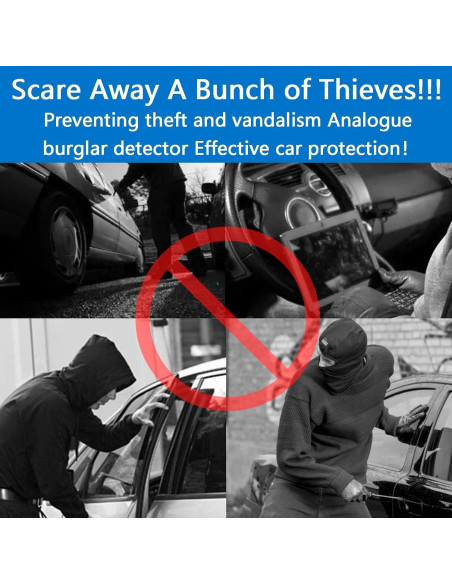 Alarma de Coche Falsa Extguds con Luz LED Azul y Baterías