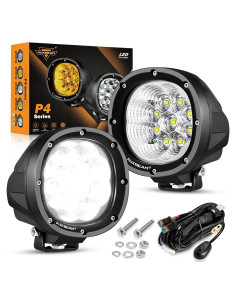 Luces LED Auxbeam 4 Pulgadas 90W 9000LM Inundación Offroad