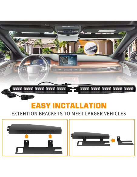 Luces Estroboscópicas de Emergencia XRIDONSEN 40 LED Ámbar/Blanco