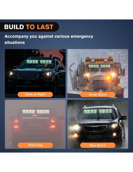 Luces Strobe de Emergencia Nilight 32 LEDs Verde y Blanco