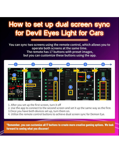 Luces LED Ojo Diablo NCFAUTO para Parabrisas 60cm IP65