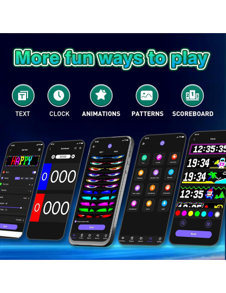 2 Pcs Ojos LED Demonio GOTUS 58.42x12.7cm Programables