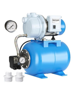 Bomba de Pozo Superficial FOTING 1.5HP con Tanque 5 Gal