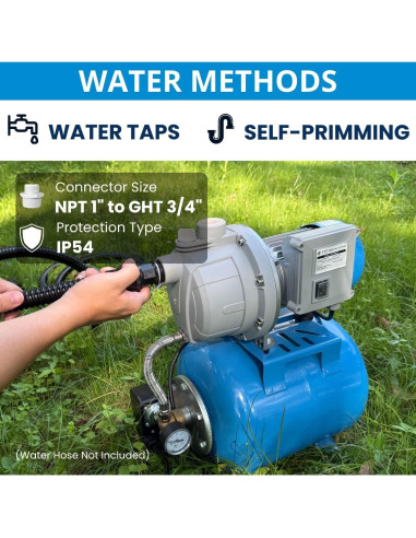 Bomba de Pozo Superficial FOTING 1.5HP con Tanque 5 Gal