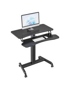 Escritorio Rodante de Pie PEGZONE Ajustable 80x70cm Negro