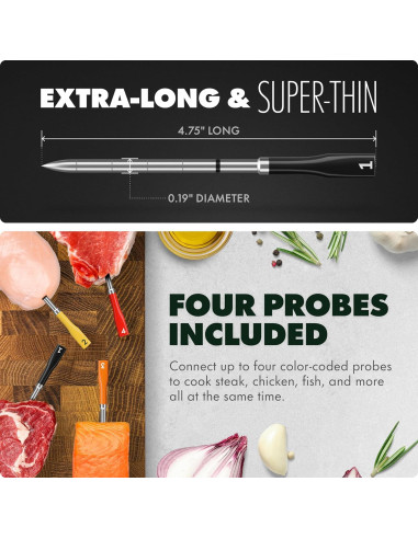 Termómetro de Carne Inalámbrico CHEF iQ CQ60 - 4 Sondas