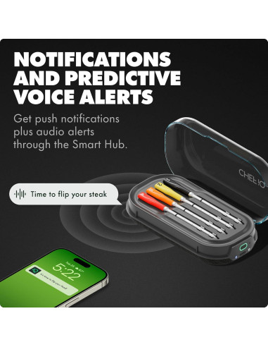 Termómetro de Carne Inalámbrico CHEF iQ CQ60 - 4 Sondas