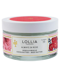 Manteca Corporal Lollia Siempre en Rosa 155 g - Hidratante Floral