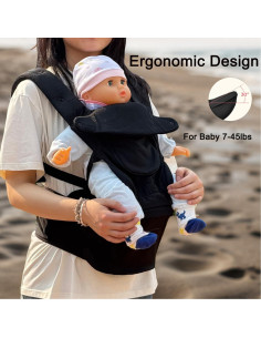 Portabebés ergonómico Kinzino 6 en 1 para 3.2-20.4 kg 2