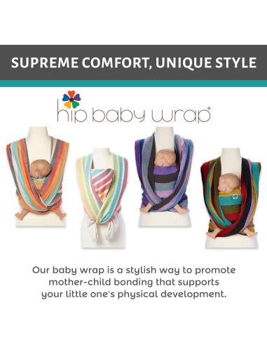 Fular Portabebés Hip Baby Rocky Mountain 100% Algodón 3.6-15.9 kg