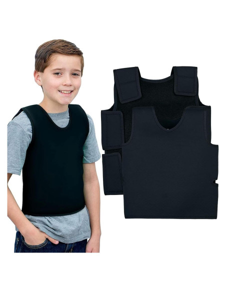 Chaleco de Compresión Sensorial TOPARCHERY Mediano Negro