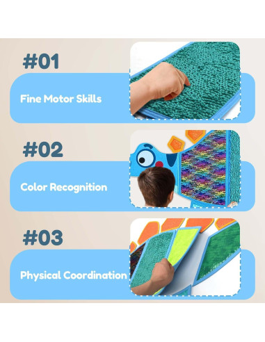 Panel Sensorial para Niños Srichly, 16 Piezas Texturizadas