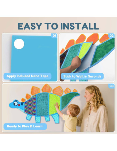 Panel Sensorial para Niños Srichly, 16 Piezas Texturizadas