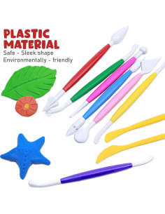 Juego de Herramientas de Escultura DUGATO 17 Piezas para Arcilla 2