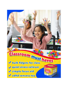 KLT Juguetes Antiestrés 100pcs Anillos Sensoriales para Niños 2