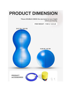 Bola de Cacahuate Soluxy 100cm x 50cm para Embarazo y Terapia 2