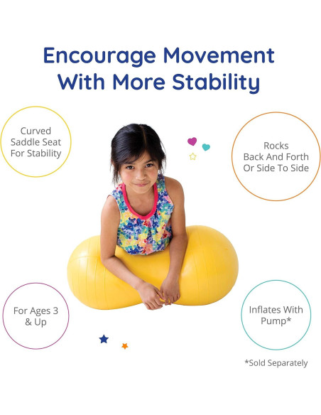 Pelota de Cacahuate Amarilla Mediana Diversión y Función - Ejercicio y Terapia