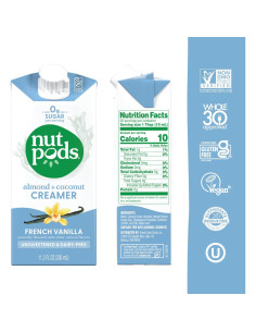 Crema de Café Sin Azúcar Nutpods Vainilla Francesa 4x11.2oz 2