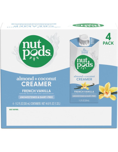 Crema de Café Sin Azúcar Nutpods Vainilla Francesa 4x11.2oz