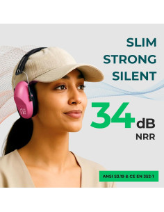 Auriculares Pro For Sho 34dB NRR Protección Auditiva Rosa 2