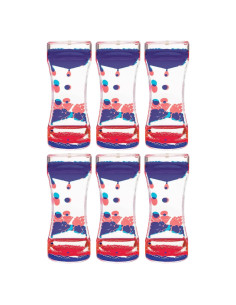 Burbujero de Movimiento Líquido Rojo y Azul - Paquete de 6