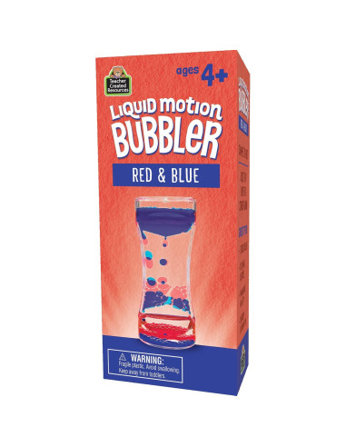 Burbujero de Movimiento Líquido Rojo y Azul - Paquete de 6