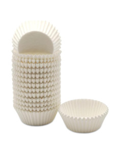 Forros para Mini Cupcakes Bakehope 300 unidades Blancos