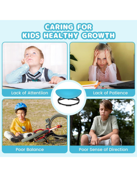 Silla Giratoria Sensorial PURUYE para Niños Azul - 100 kg