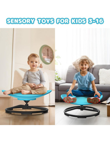 Silla Giratoria Sensorial PURUYE para Niños Azul - 100 kg