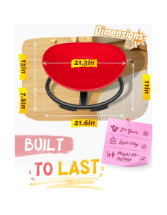 Silla Giratoria Sensory para Niños FERUERW Rojo 100kg 2