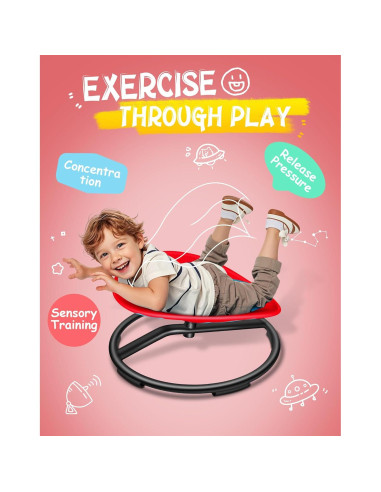 Silla Giratoria Sensory para Niños FERUERW Rojo 100kg