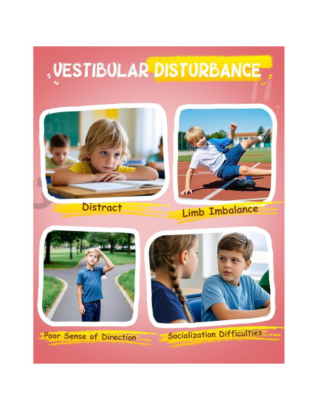 Silla Giratoria Sensory para Niños FERUERW Rojo 100kg