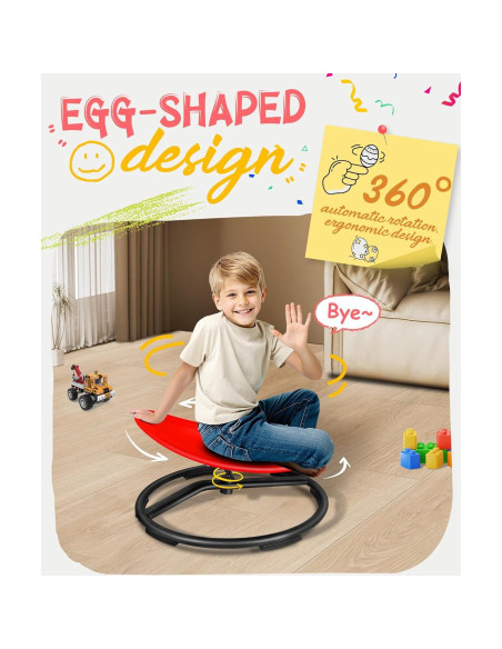 Silla Giratoria Sensory para Niños FERUERW Rojo 100kg