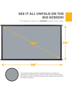 Pantalla de Proyector KODAK 120" Gris Doble Reemplazo 304.8 cm 2