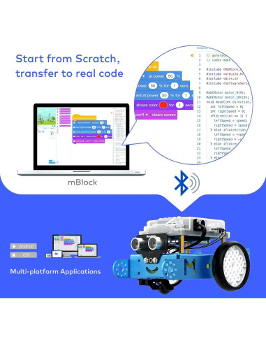 Kit de Robot mBot Makeblock con Luz y Sonido Interactivos