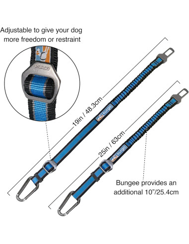 Cinturón de Seguridad para Perros Kurgo Ajustable Azul 56-66 cm