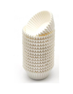 Forros para Mini Cupcakes Bakehope 300 unidades Blancos 2
