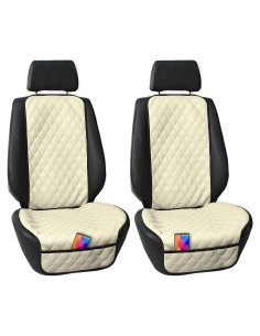 Funda de Asiento de Coche FH Group Beige - 2 Fundas Impermeables