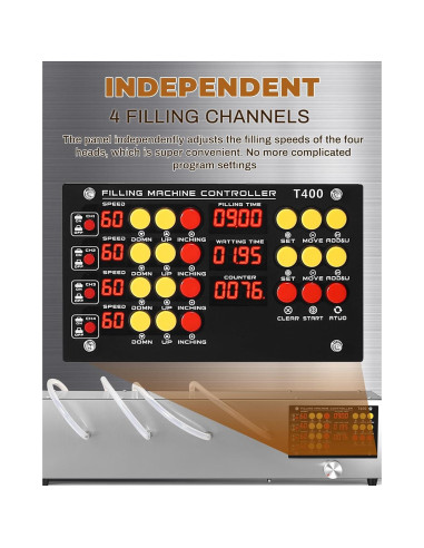 Máquina de Llenado Automático Moonshan 4 Boquillas 1-900ml