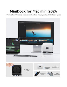 ORICO MiniDock M4 Hub 9-en-1 con SSD 1TB para Mac mini 2