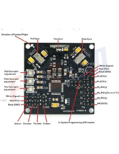 Controlador de Vuelo KK V5.5 QWinOut Placa Multicóptero 4 Ejes 2