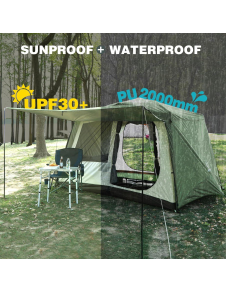 Carpa REDCAMP para 6 Personas Impermeable y Ventilada