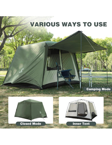 Carpa REDCAMP para 6 Personas Impermeable y Ventilada
