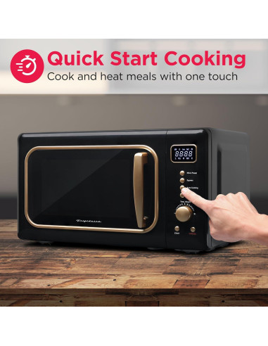 Microondas Retro Frigidaire EMW788 19.8L 900W Negro-Dorado