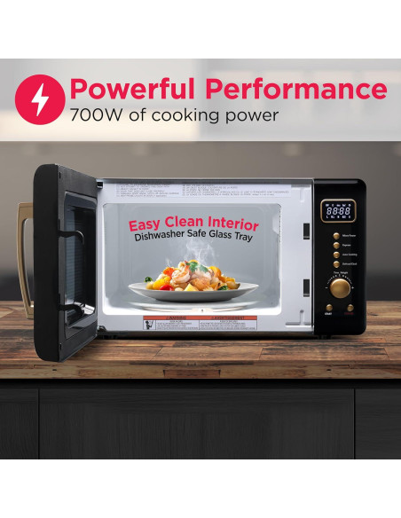 Microondas Retro Frigidaire EMW788 19.8L 900W Negro-Dorado