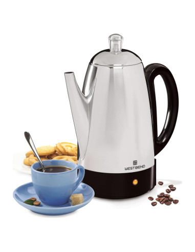 Cafetera Eléctrica Percoladora West Bend 12 Tazas Acero Inoxidable
