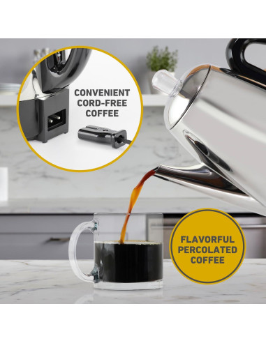 Cafetera Eléctrica Percoladora West Bend 12 Tazas Acero Inoxidable