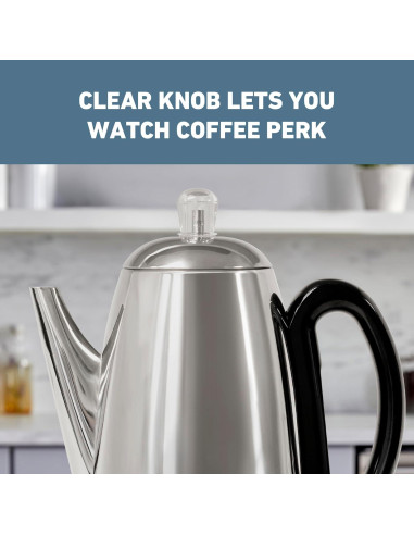 Cafetera Eléctrica Percoladora West Bend 12 Tazas Acero Inoxidable