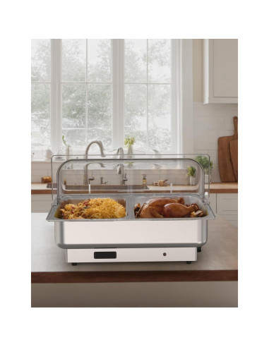 Juego de Platos Calentadores Eléctricos Buffet GarveeHome 2 Paquete