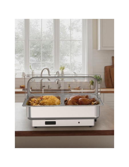 Juego de Platos Calentadores Eléctricos Buffet GarveeHome 2 Paquete